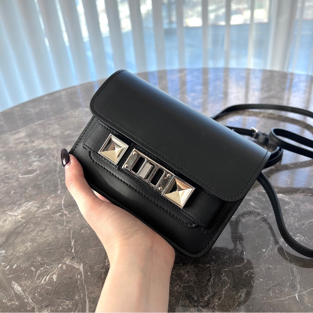 Proenza Schouler Black Leather Mini Crossbody Bag NWOT - Picture 5 of 12